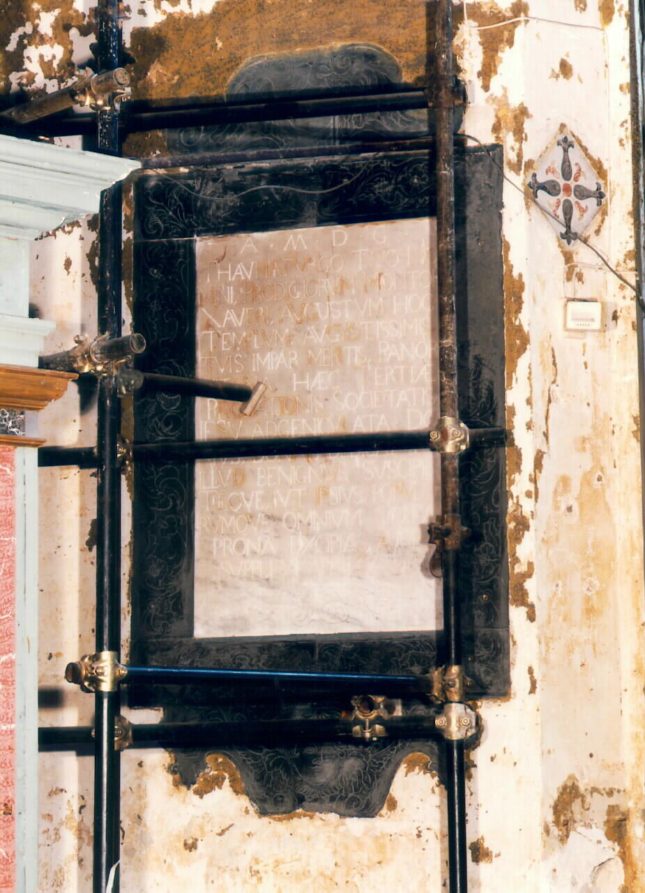 lapide - documentaria - ambito siciliano (sec. XVIII)