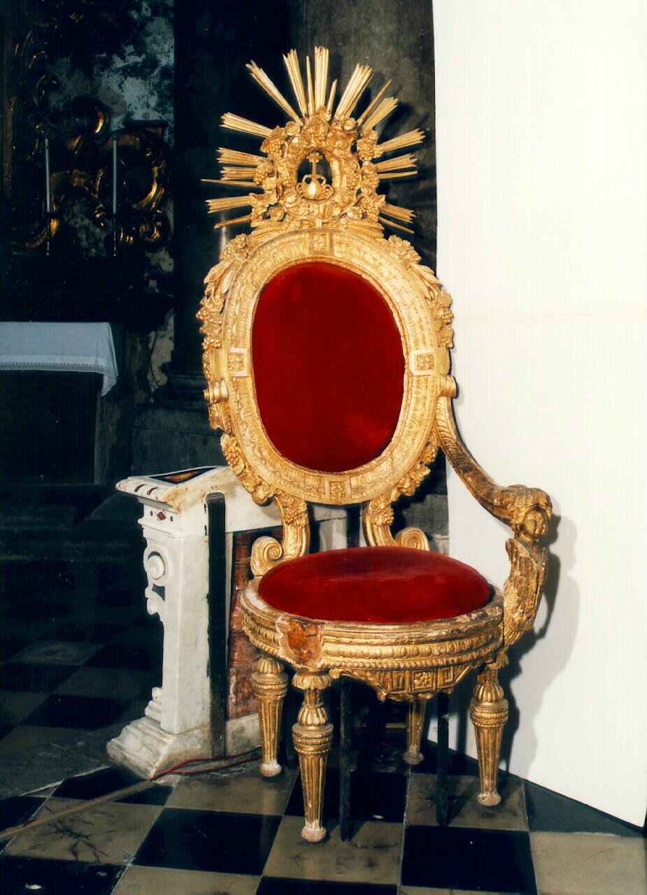 sedia del celebrante - produzione siciliana (fine sec. XVIII)