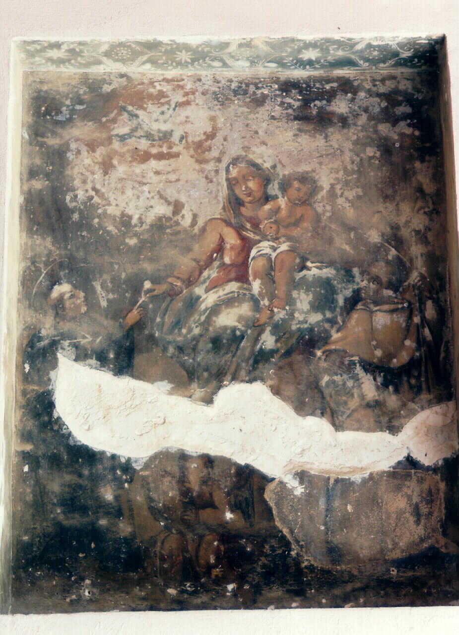 Madonna con Bambino e santi (dipinto murale) - ambito siciliano (sec. XIX)