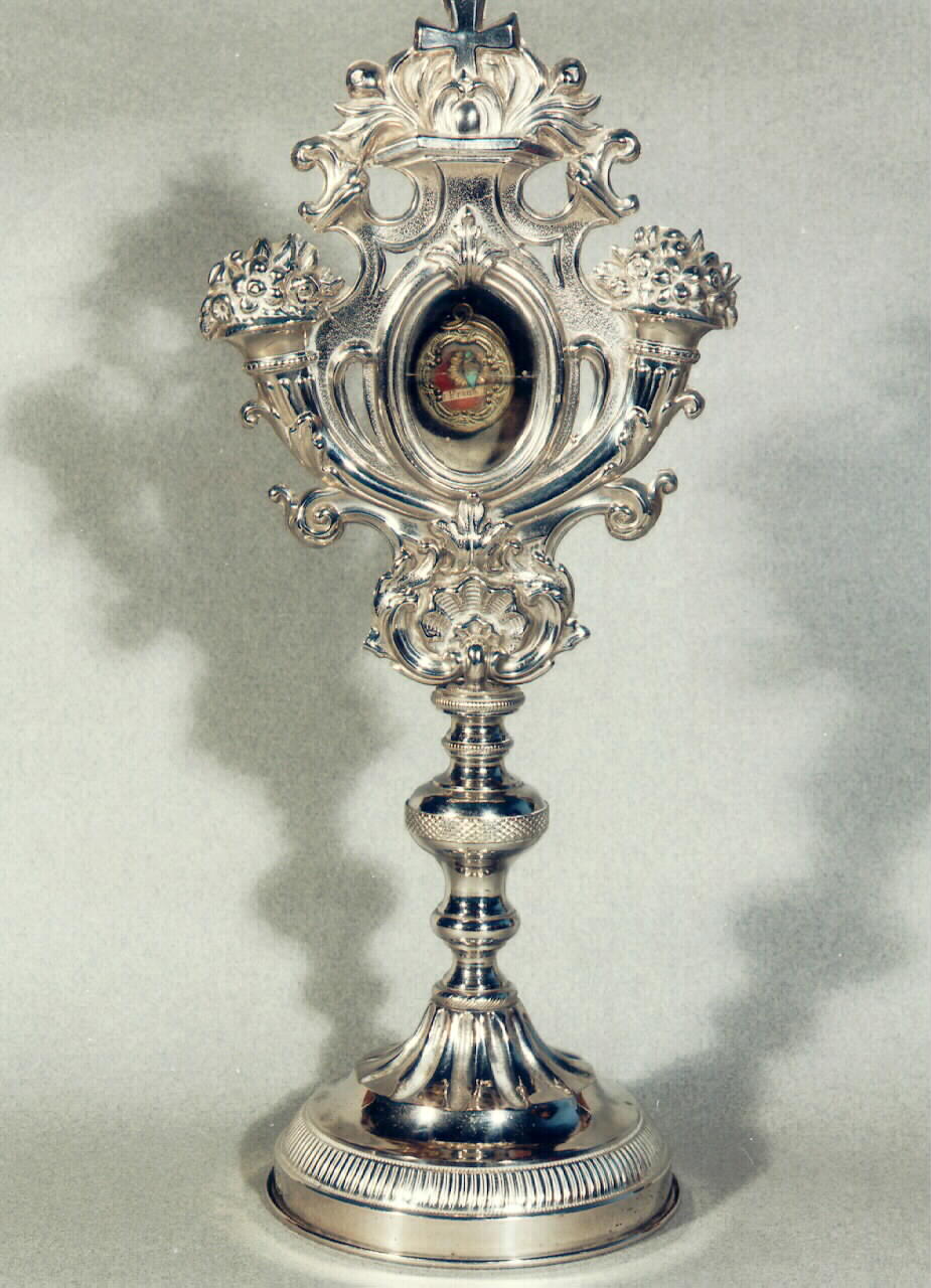 RELIQUIARIO - A OSTENSORIO - bottega siciliana (Seconda metà sec. XIX)