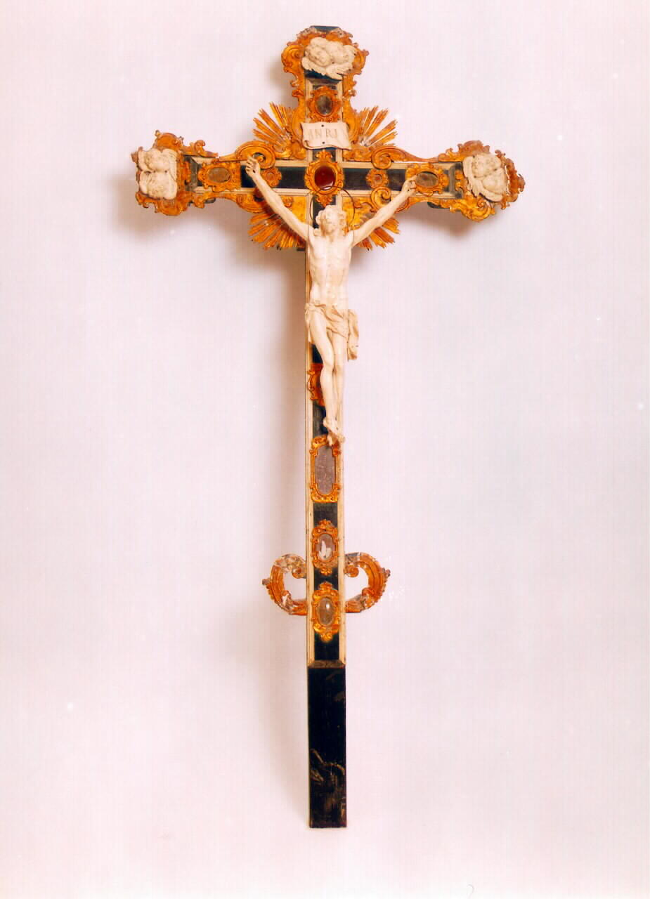 croce reliquiario - ambito siciliano (primo quarto sec. XVIII)