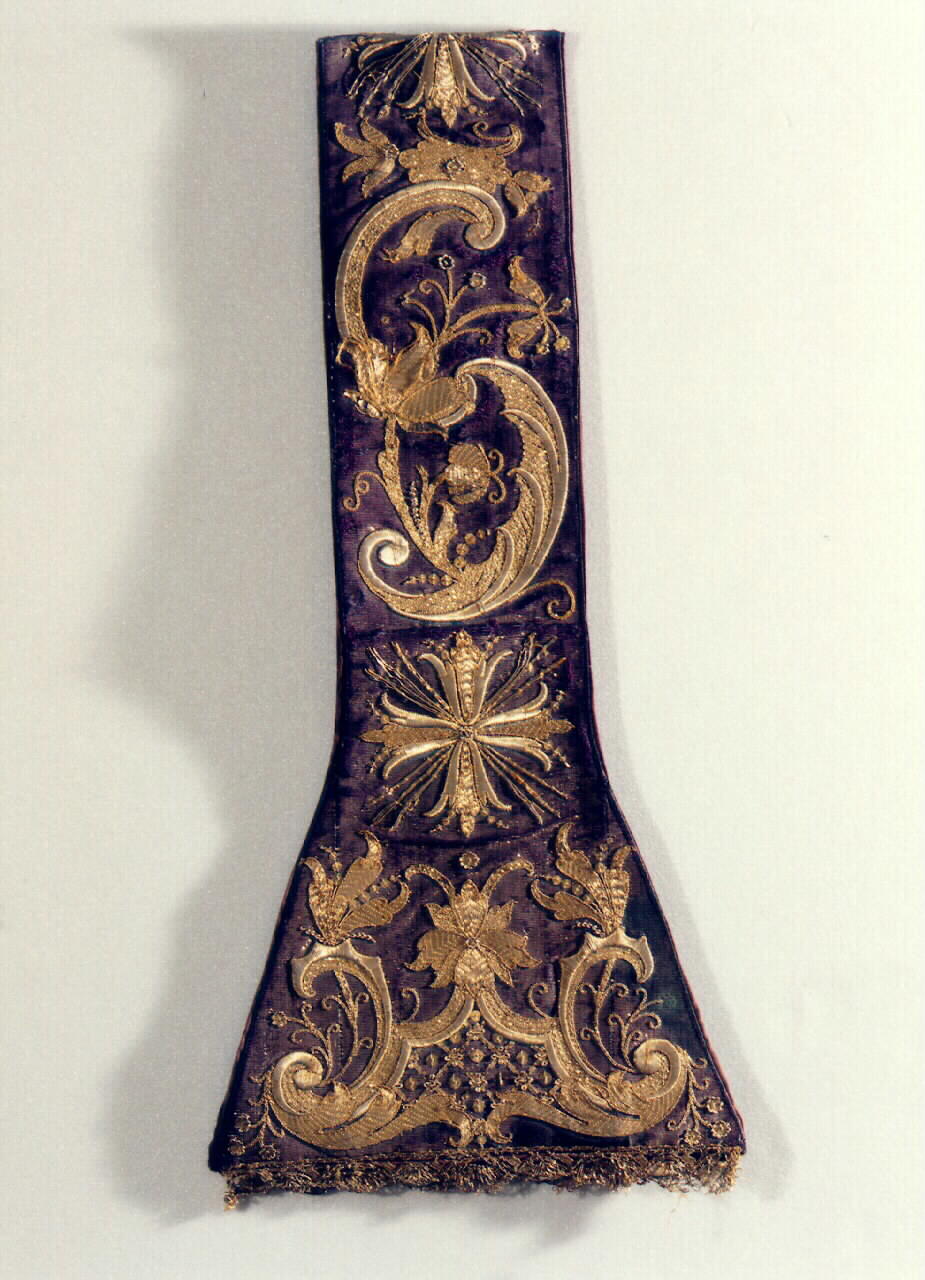 manipolo - manifattura siciliana (Prima metà sec. XVIII)