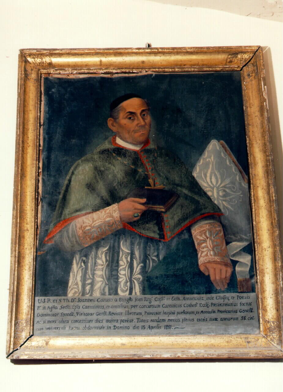 ritratto del vescovo Giovanni Caruso (dipinto) - ambito siciliano (sec. XIX)