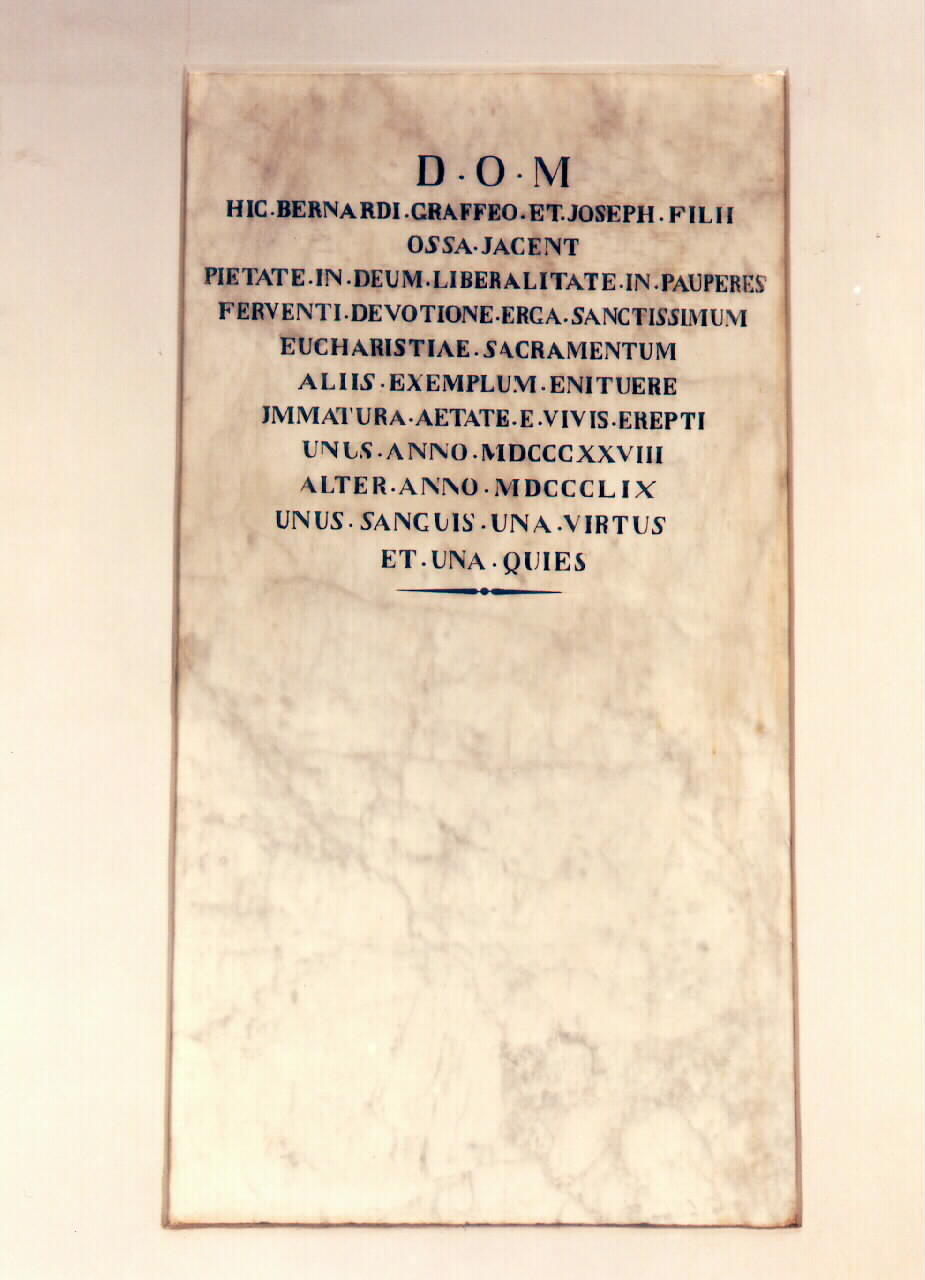 lapide - sepolcrale - ambito siciliano (sec. XIX)