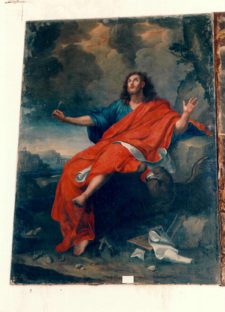 estasi di San Giovanni evangelista (dipinto) - ambito siciliano (Seconda metà sec. XVIII)