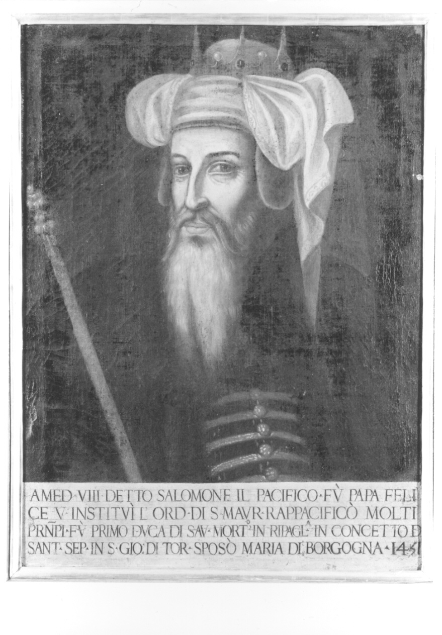 ritratto di Amedeo VIII di Savoia (dipinto, opera isolata) - ambito piemontese (sec. XVII)