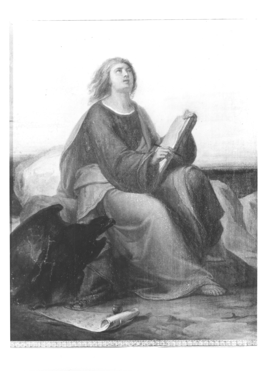 San Giovanni Evangelista in Patmos (dipinto, opera isolata) di Sampietro Francesco (secondo quarto sec. XIX)