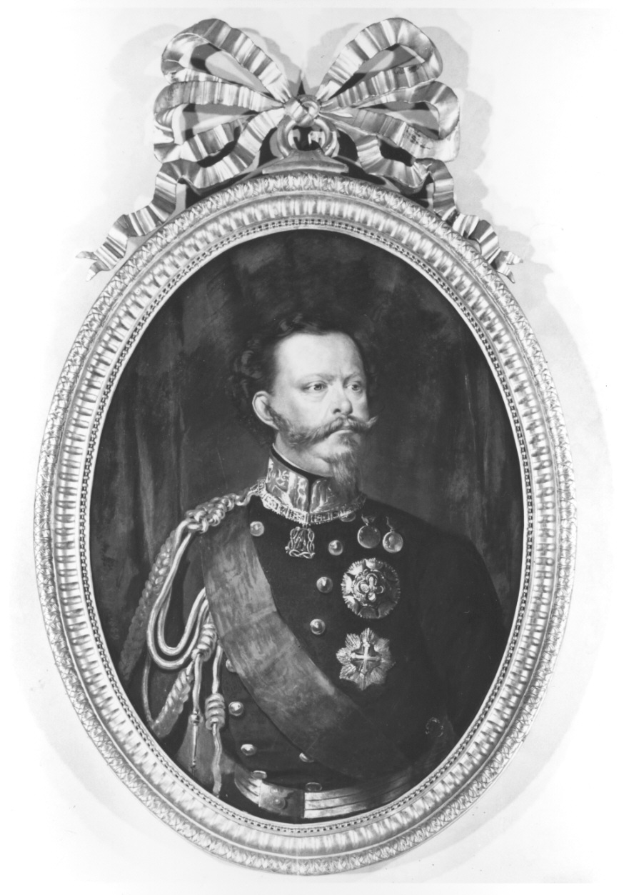 ritratto di Vittorio Emanuele II (dipinto, opera isolata) di Morgari Rodolfo (terzo quarto sec. XIX)