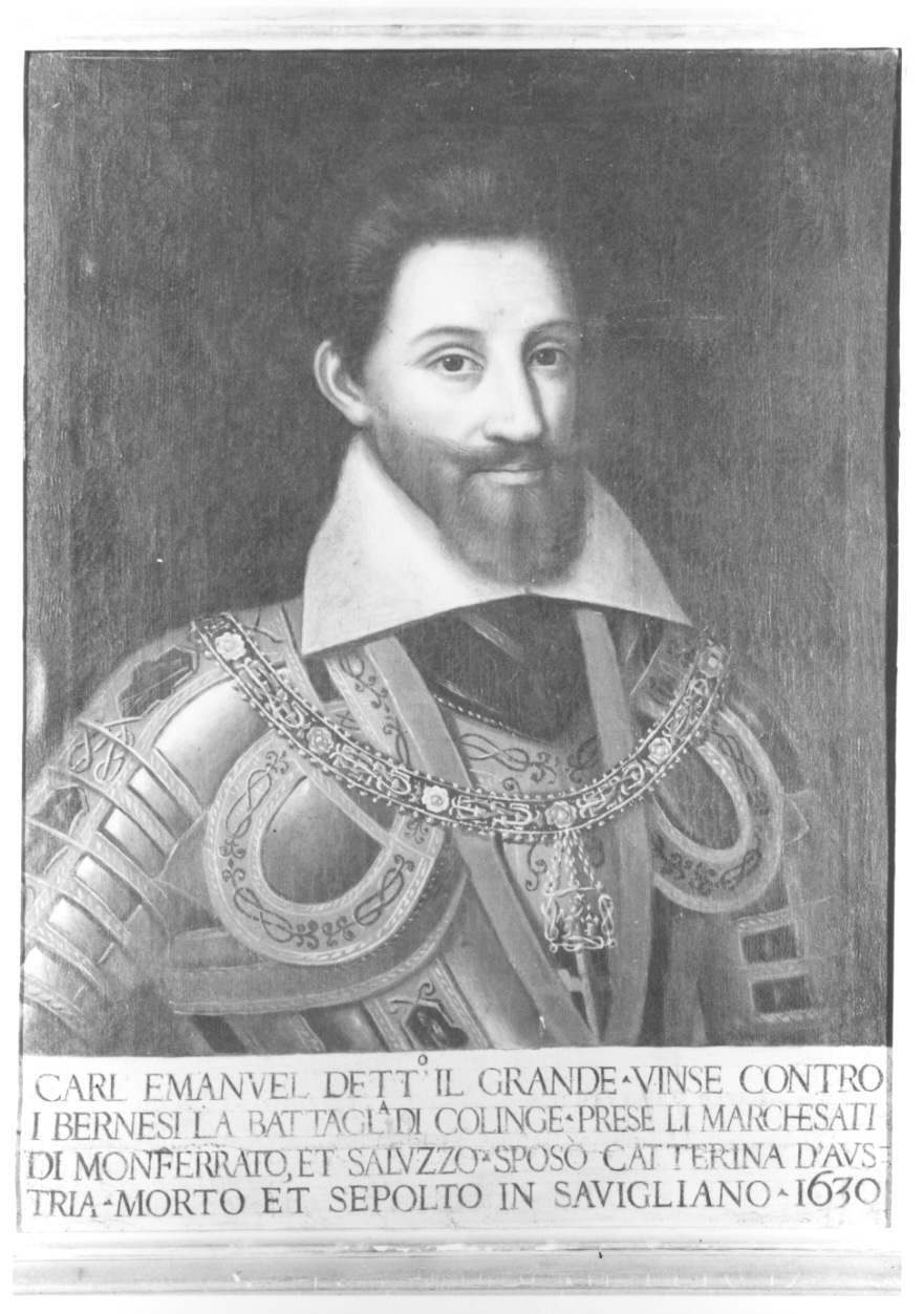 ritratto di Carlo Emanuele I (dipinto, opera isolata) - ambito piemontese (sec. XVII)