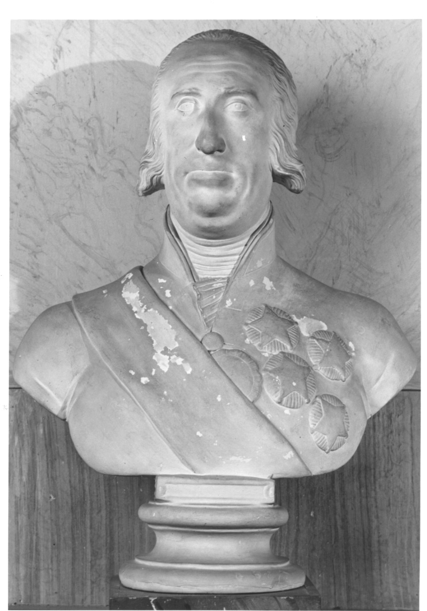 busto ritratto di Ferdinando IV di Borbone (busto, opera isolata) - ambito italiano (seconda metà sec. XIX)