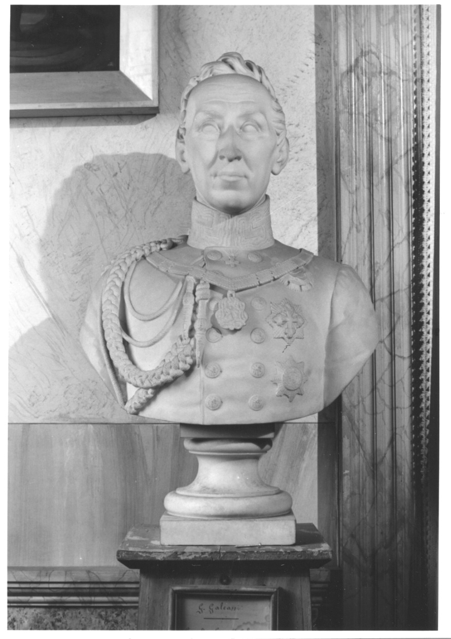 busto ritratto di Cesare di Saluzzo (busto, opera isolata) di Galeazzi Gaspare (prima metà sec. XIX)