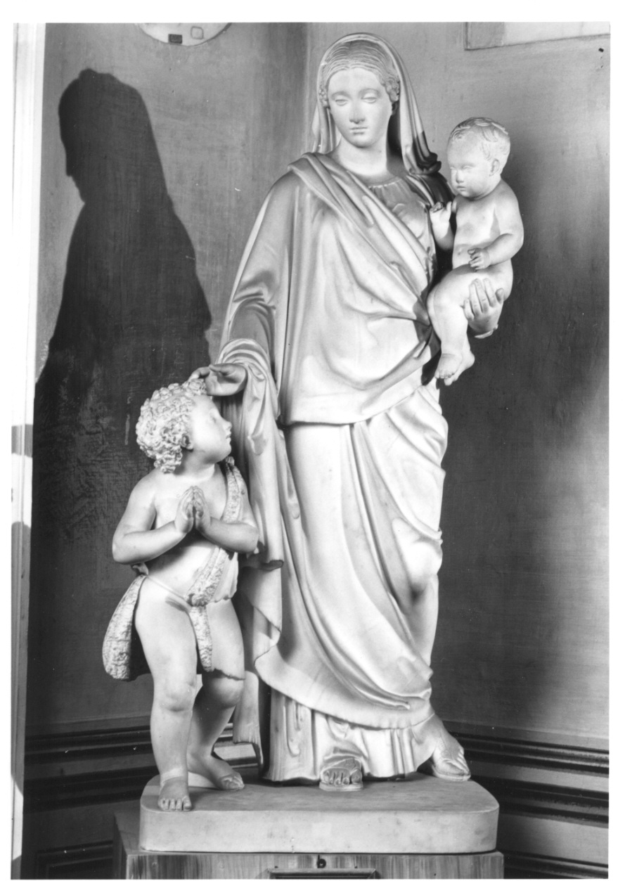Madonna con Bambino e San Giovannino (gruppo scultoreo, opera isolata) di Canigia Carlo (metà sec. XIX)