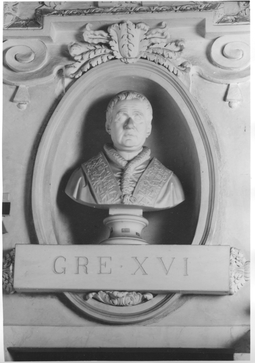 busto ritratto di Gregorio XVI (busto, opera isolata) - ambito italiano (secondo quarto sec. XIX)