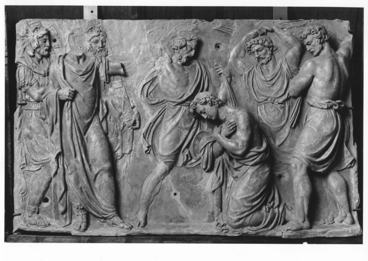 San Felice flagellato per ordine di Publio (rilievo, opera isolata) di Cacciatori Benedetto (prima metà sec. XIX)