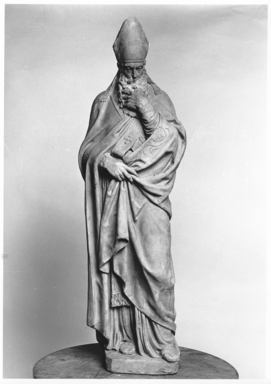 Sant'Ubaldo (scultura, opera isolata) di Cacciatori Benedetto (prima metà sec. XIX)