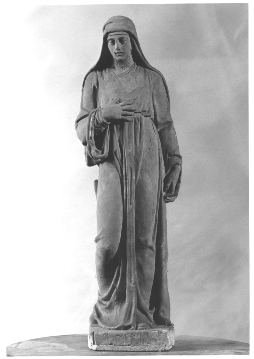 Santa Monica (scultura, opera isolata) di Cacciatori Benedetto (cerchia) (secondo quarto sec. XIX)