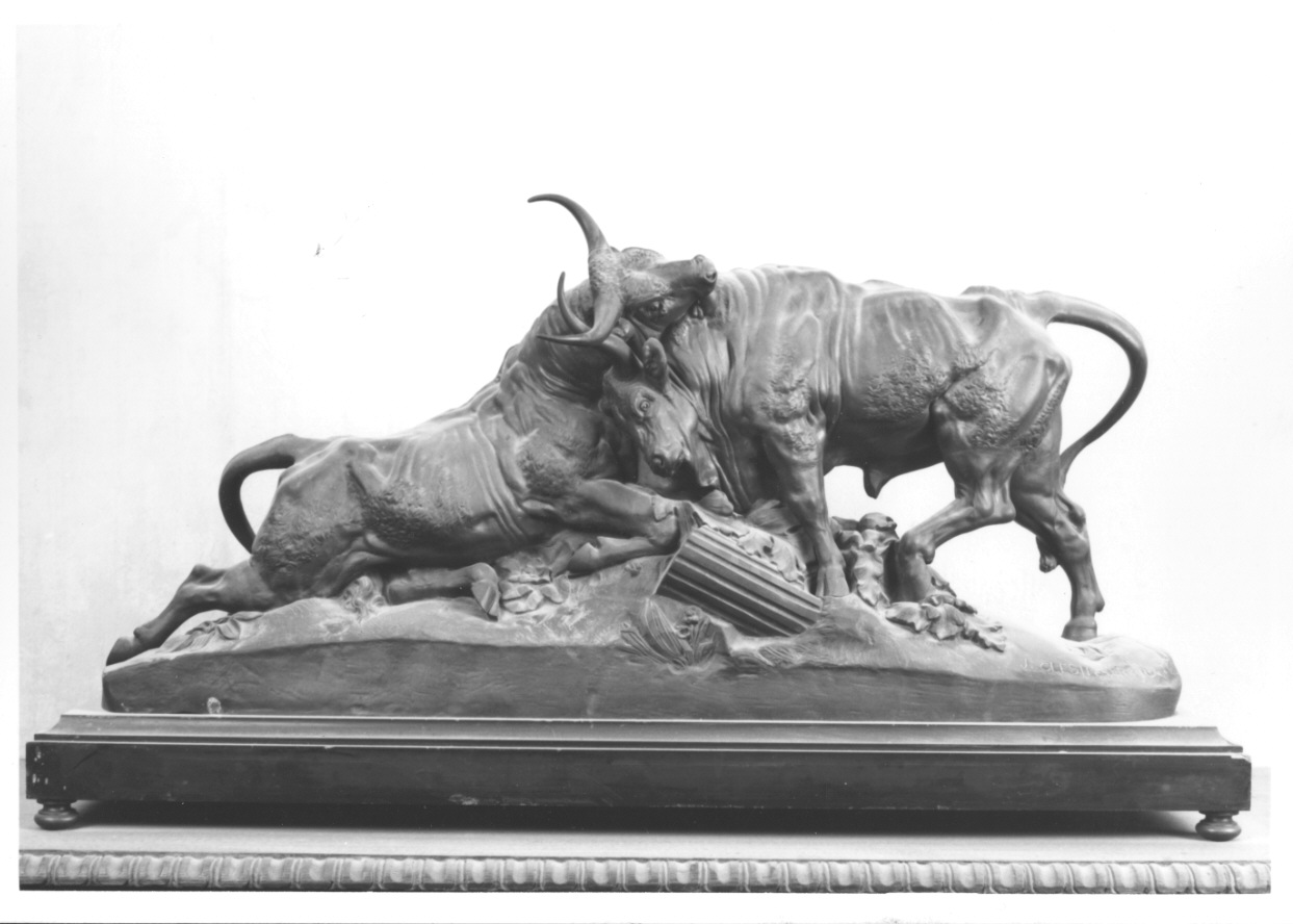 lotta di tori (gruppo scultoreo, opera isolata) di Clesinger Jean Baptiste (terzo quarto sec. XIX)
