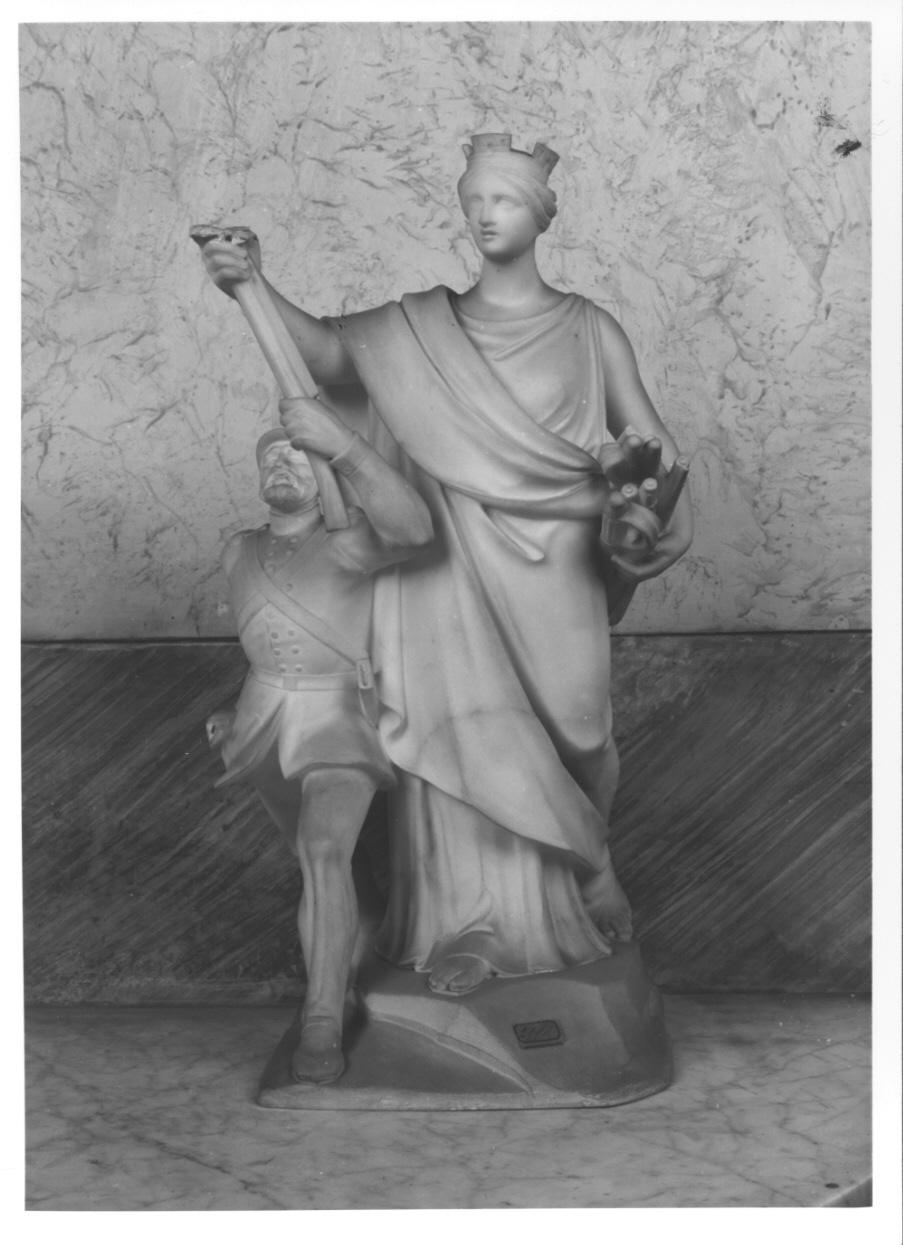la libertà, Italia con soldato (gruppo scultoreo, elemento d'insieme) di Butti Stefano (metà sec. XIX)