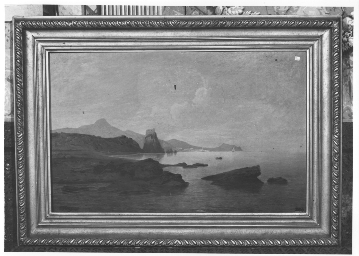 Marina di Nervi, Veduta di Nervi (dipinto, elemento d'insieme) di Corsi di Bosnasco Giacinto (terzo quarto sec. XIX)