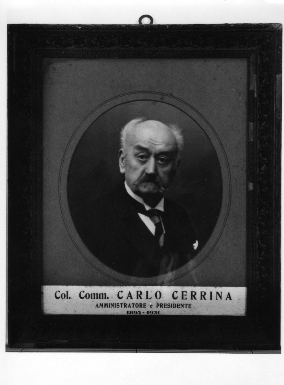RITRATTO DI CARLO CERRINA (positivo) di Anonimo - ambito fossanese (primo quarto XX)