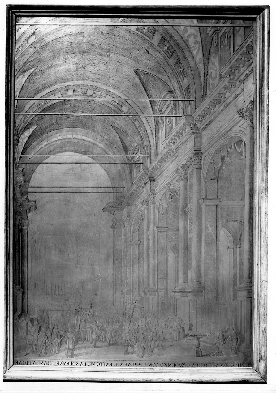 veduta dell'interno della basilica di San Gaudenzio (matrice, elemento d'insieme) di Prina Pietro Francesco, Bianchi Paolo (primo quarto sec. XVIII)