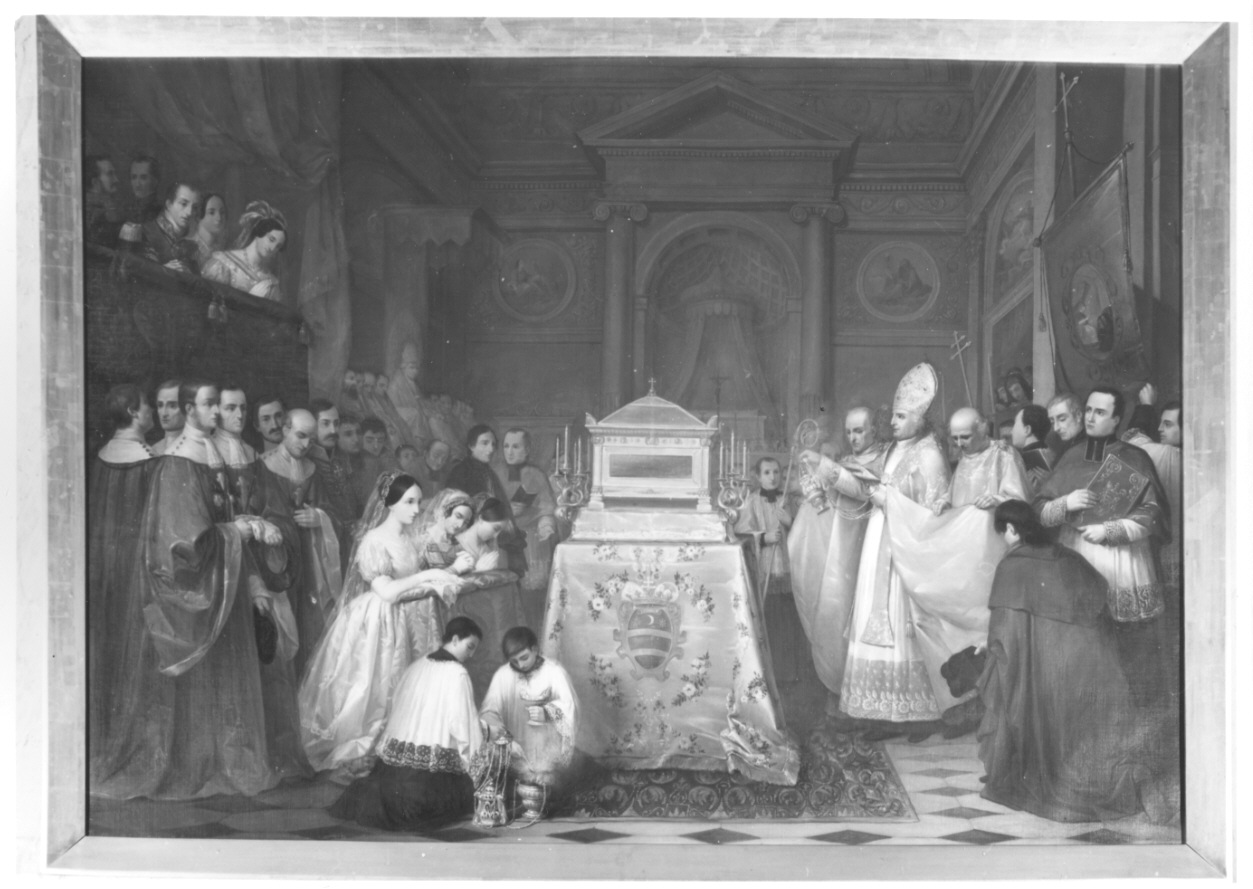 traslazione delle reliquie di San Francesco di Sales nella chiesa della Visitazione d'Annecy (dipinto, opera isolata) di Ferrari Giuseppe (metà sec. XIX)