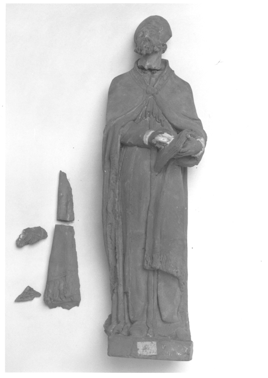 Sant'Agostino (scultura, opera isolata) di Cacciatori Benedetto (attribuito) (secondo quarto sec. XIX)