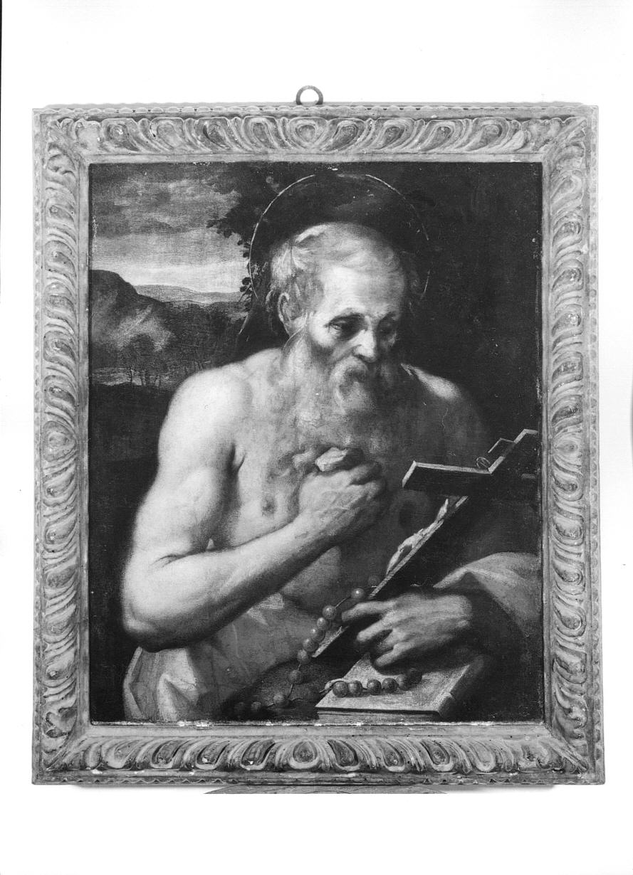 San Girolamo in meditazione (dipinto, opera isolata) di Allegri Antonio detto Correggio (attribuito) (prima metà sec. XVI)