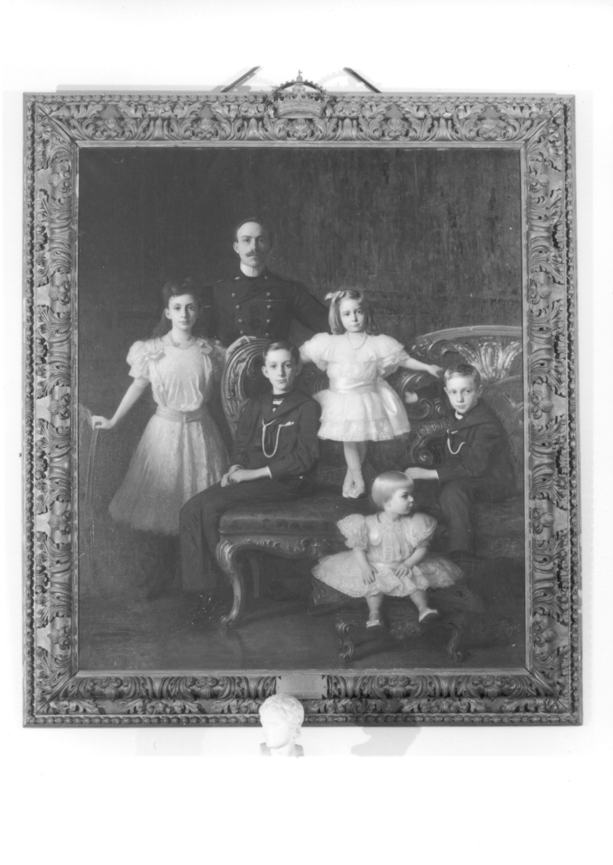 ritratto dei figli di Tommaso di Savoia (dipinto, opera isolata) di Cei Cipriano (inizio sec. XX)