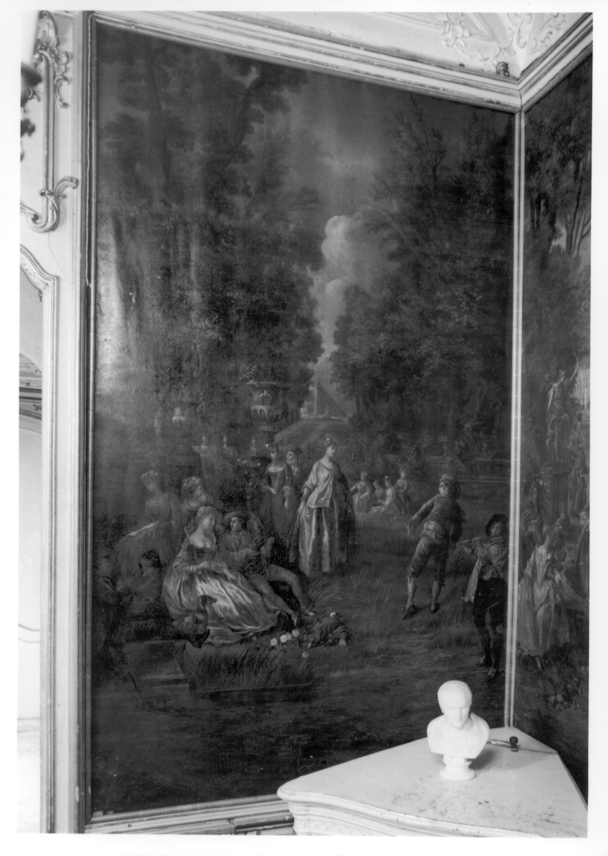 giardino con figure (dipinto, elemento d'insieme) di Isabella di Baviera (ultimo quarto sec. XIX)