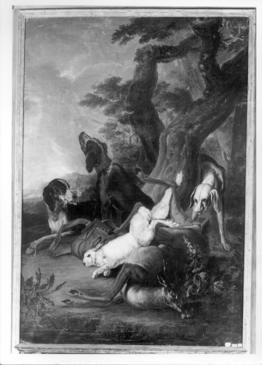 cani da caccia e selvaggina (dipinto, opera isolata) di Crivelli Giovanni detto Crivellino (attribuito) (secondo quarto sec. XVIII)