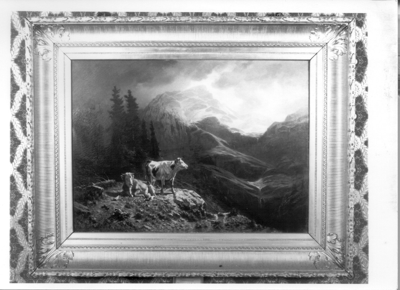 Ghiacciajo del Diableret (Cantone di Vaud), veduta del ghiacciaio del Diableret in Svizzera (dipinto, opera isolata) di Humbert Jean-Charles-Ferdinand (terzo quarto sec. XIX)