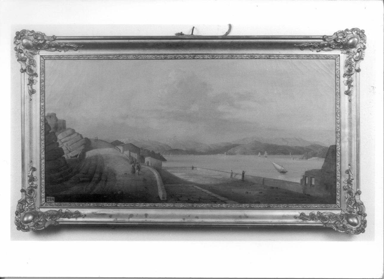 paesaggio lacustre (dipinto, opera isolata) - ambito napoletano (prima metà sec. XIX)