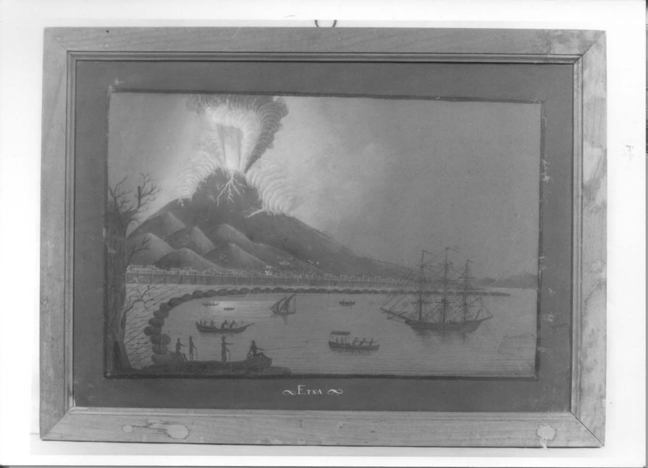 Eruzione dell'Etna (dipinto, opera isolata) - ambito piemontese (prima metà sec. XIX)