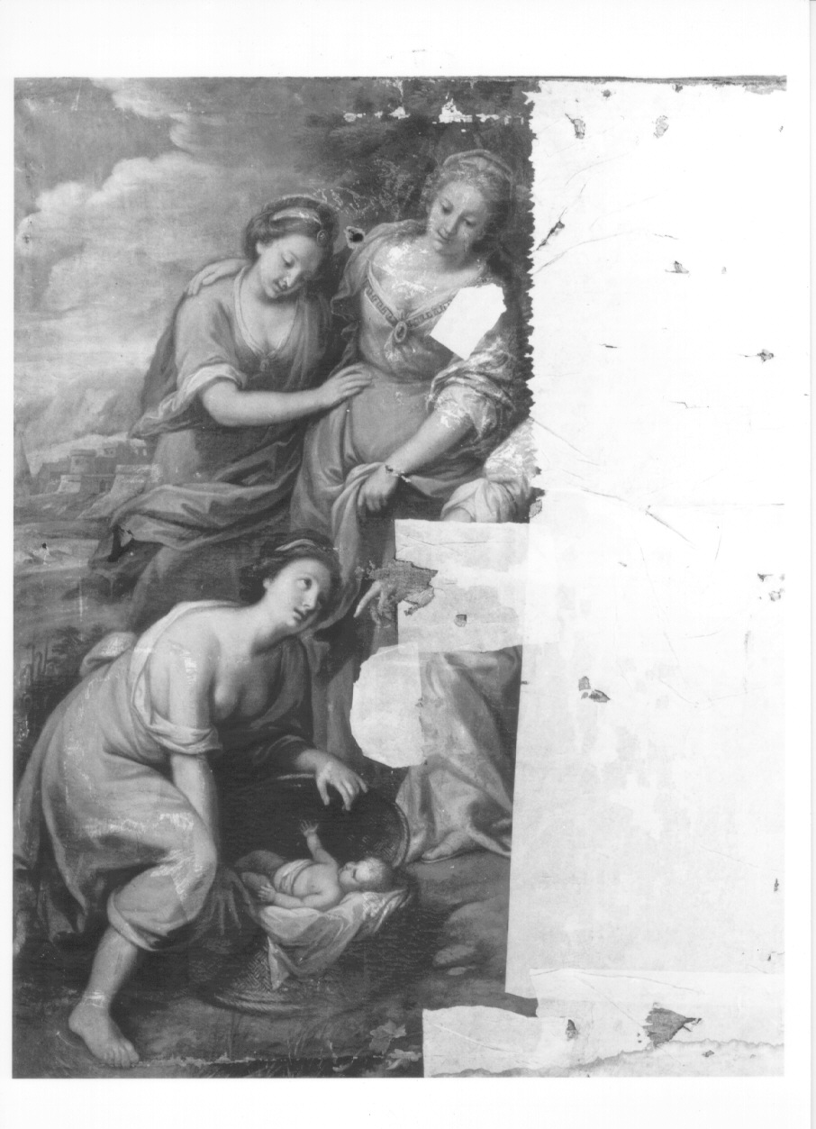 Mosè salvato dalle acque (dipinto, opera isolata) - ambito piemontese (seconda metà sec. XVII)