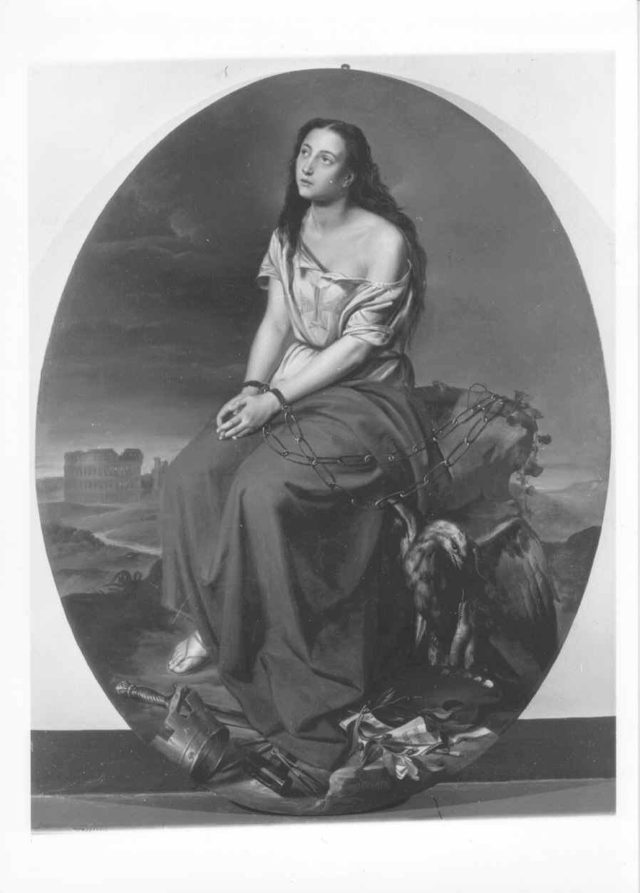 allegoria di Roma in catene (dipinto, opera isolata) di Dolce G (metà sec. XIX)