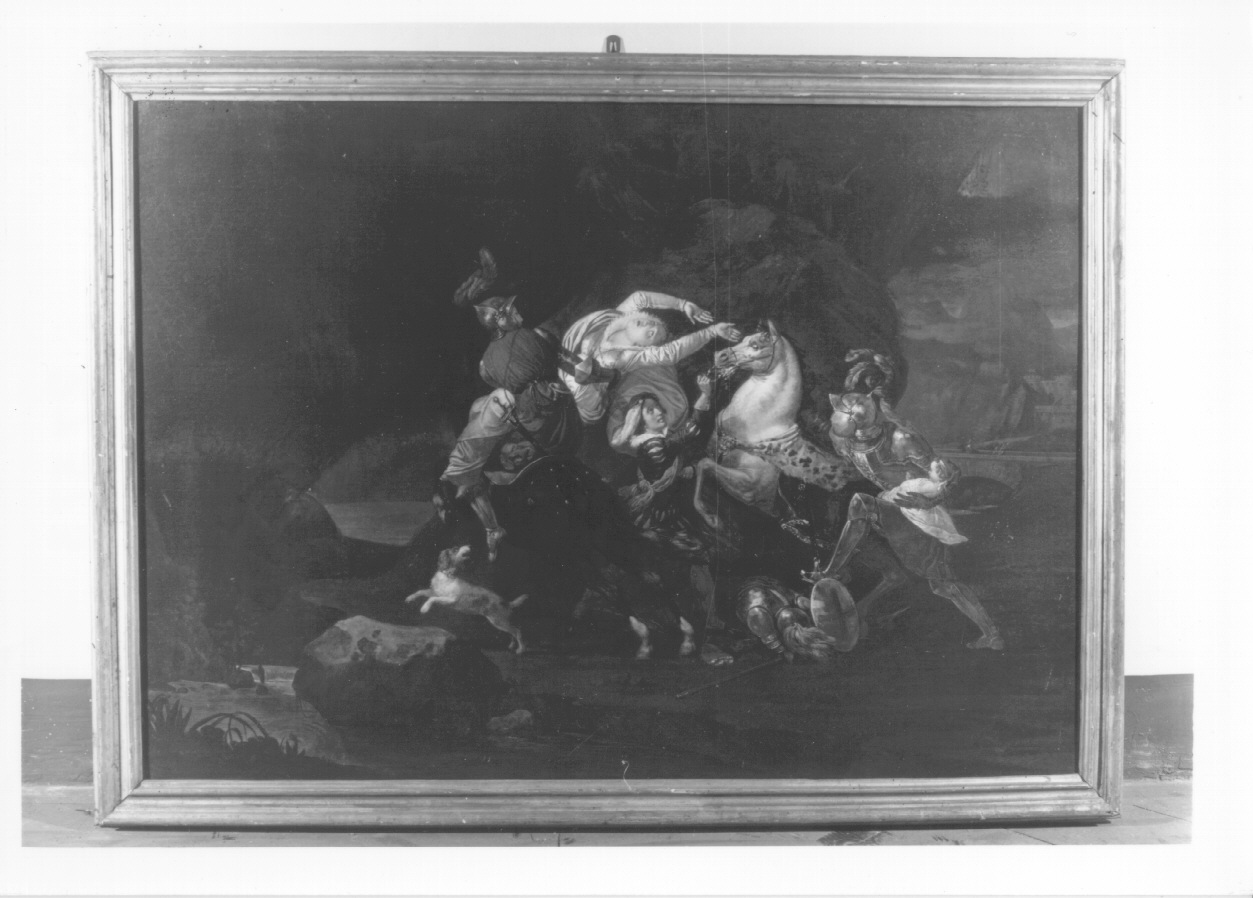 rapimento di Jolanda di Francia (dipinto, opera isolata) di Cavalleri Ferdinando (secondo quarto sec. XIX)
