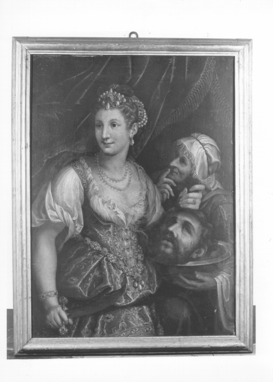 Giuditta con la testa di Oloferne (dipinto, opera isolata) - ambito piemontese (seconda metà sec. XVI)