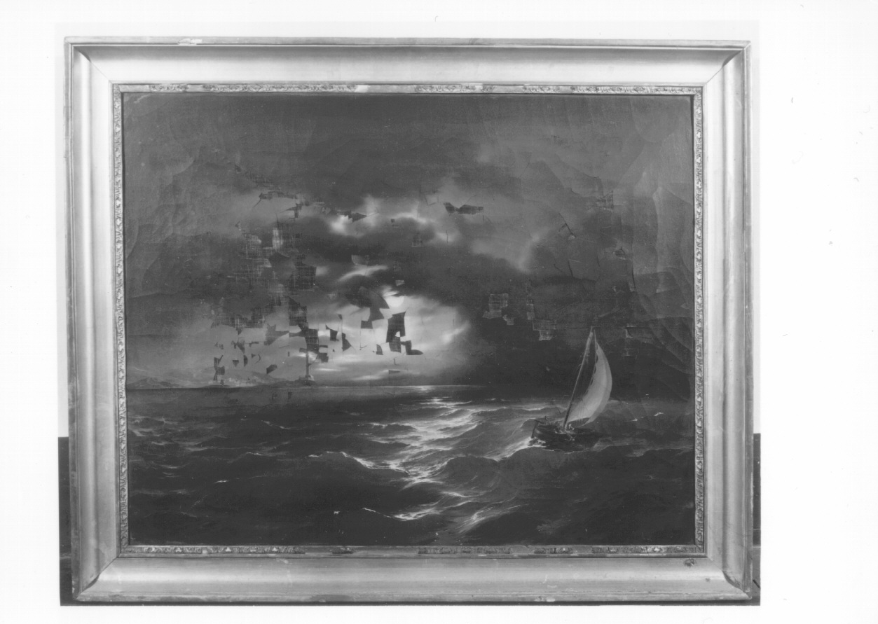 marina (dipinto, opera isolata) - ambito italiano (seconda metà sec. XIX)