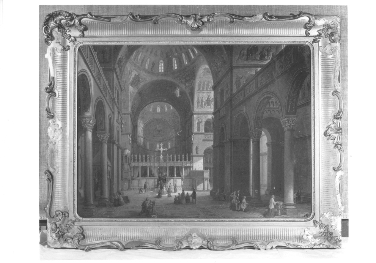 INTERNO DELLA CHIESA DI SAN MARCO IN VENEZIA, interno della basilica di San Marco a Venezia (dipinto, opera isolata) di Canella Carlo (terzo quarto sec. XIX)