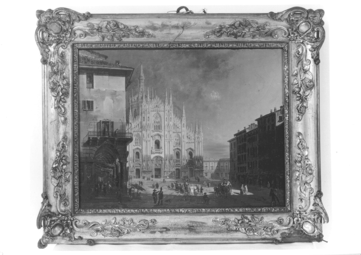 DUOMO DI MILANO, veduta del duomo di Milano (dipinto, opera isolata) di Migliara Giovanni (prima metà sec. XIX)