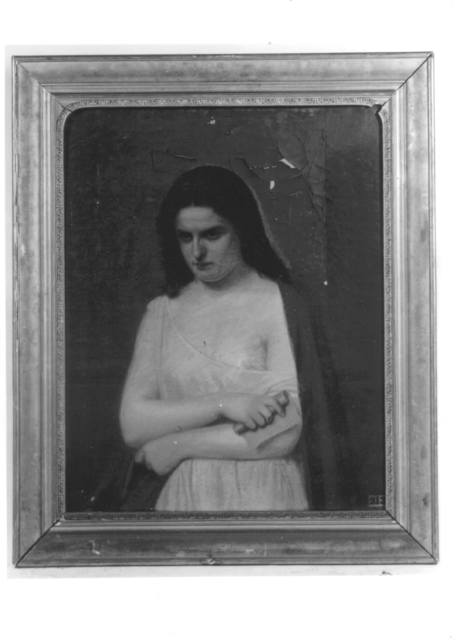 POETESSA GRECA, figura femminile (dipinto, opera isolata) di Ravelli Luigi (terzo quarto sec. XIX)