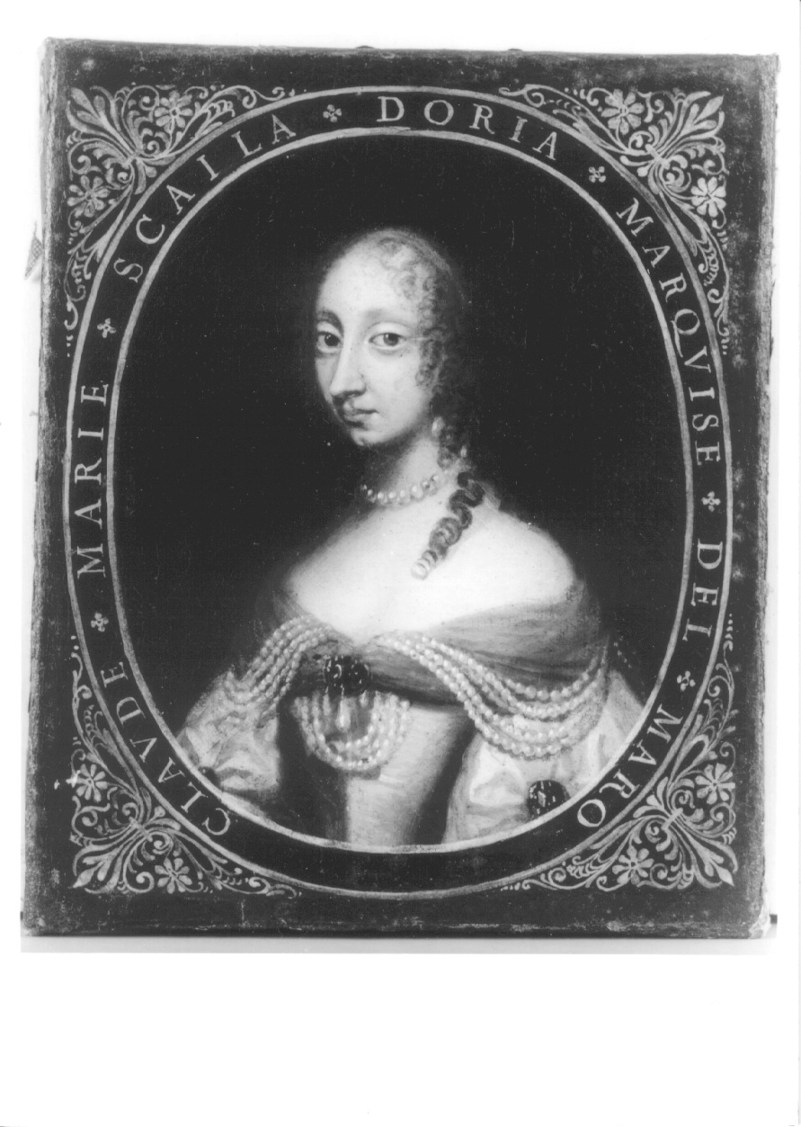 ritratto di Claudia Maria Scaglia Doria marchesa del Maro (dipinto, opera isolata) - ambito francese (metà sec. XVII)