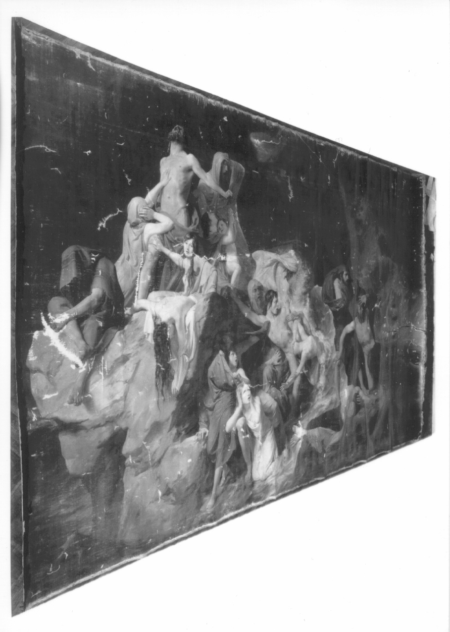 Diluvio universale (dipinto, opera isolata) di Bellosio Carlo (secondo quarto sec. XIX)
