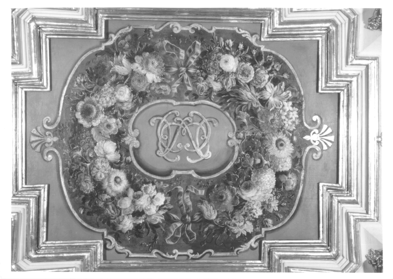 fiori (soffitto, complesso decorativo) di Trefogli Antonio (attribuito), Catena Giuseppe (attribuito) (secondo quarto sec. XIX)