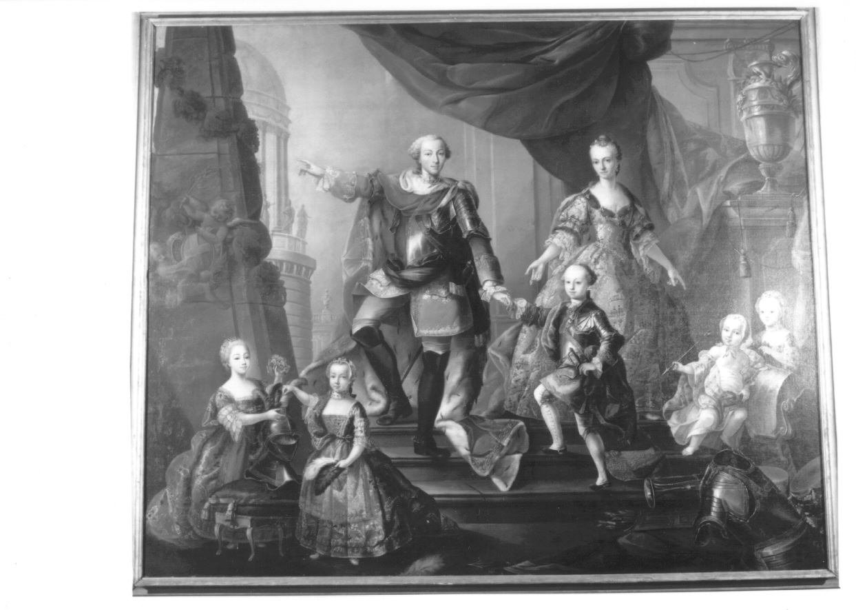 famiglia di Vittorio Amedeo III di Savoia (dipinto, opera isolata) di Duprà Giuseppe (terzo quarto sec. XVIII)
