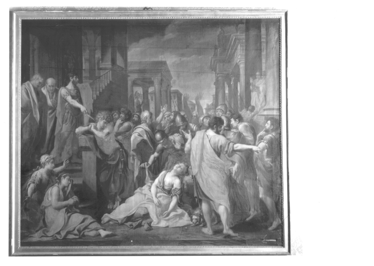 MORTE DI VIRGINIA, morte di Virginia (dipinto, opera isolata) di Caccianiga Francesco (metà sec. XVIII)