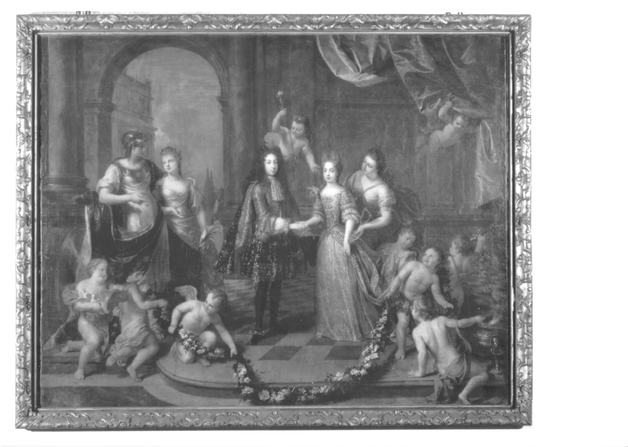 allegoria dell'amore coniugale (dipinto, opera isolata) - ambito piemontese (fine sec. XVII)