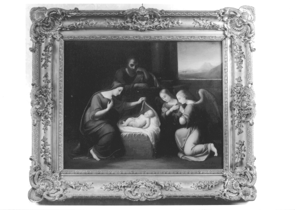 LA NATIVITA' DI GESU', adorazione di Gesù Bambino (dipinto, opera isolata) di Grassis de Predl Marie Catherine (primo quarto sec. XIX)