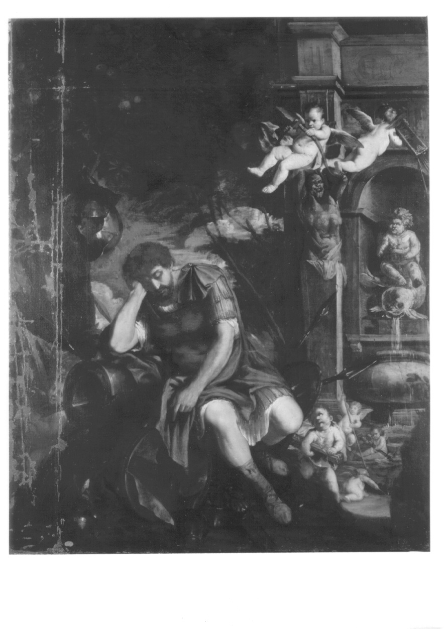 Marte addormentato, Marte (dipinto, opera isolata) di Caravoglia Bartolomeo (terzo quarto sec. XVII)